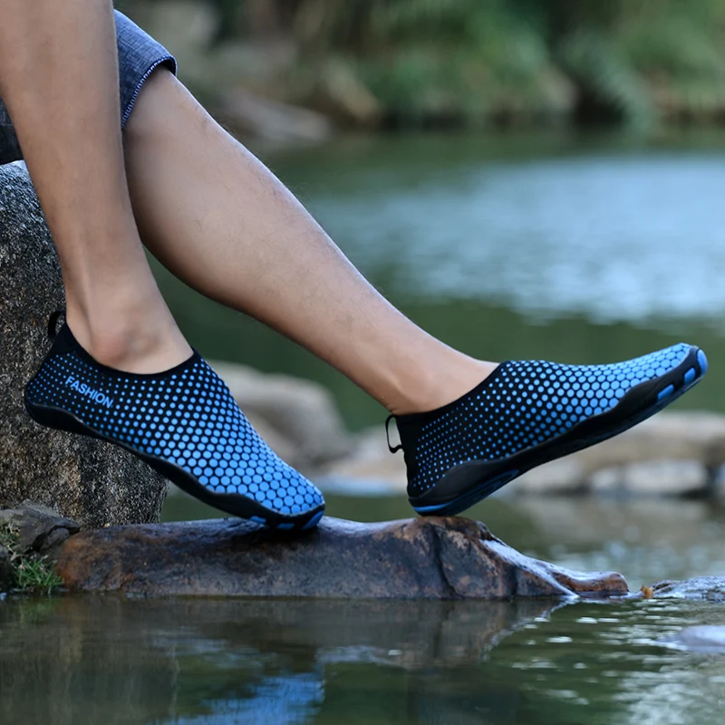 Мужская и женская пляжная обувь для плавания летняя быстросохнущая легкая резиновая обувь для серфинга, йоги, водонепроницаемая обувь болотная обувь