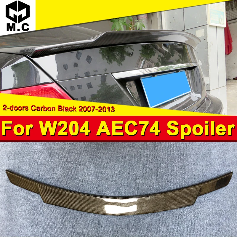 Для merceesmb W204 C63 высокий удар спойлер багажника КРЫЛО C74 стиль карбоновое волокно C Класс C180 C200 C250 2-DR крыло задний Spioler 07-14