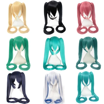 

9 Colors Japanese Hatsune Miku Cosplay Costume Girls Stage Performance Singer Senbon Zakura Cosplay Wig Ponytail Synthetic Hair