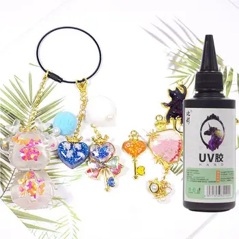 

100ml Clear Ultraviolet Curing Epoxy Resin Hard UV Glue Resin DIY Jewelry Making N58F