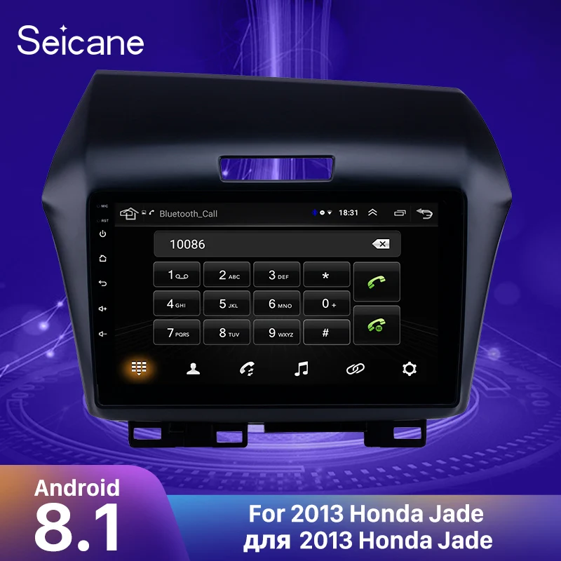 Seicane Android 8,1 9 дюймов 2Din gps мультимедийный плеер WiFi Автомагнитола для 2013 Honda Jade поддержка Carplay камера заднего вида цифровой ТВ