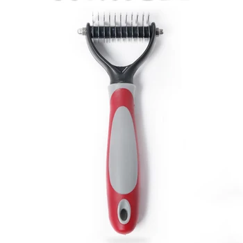 

BESTPet Grooming Tool - 2 Sided Undercoat Rake for Cats & Dogs - Safe Comb for Easy Mats & Tangles Removing - No More Nasty Shed