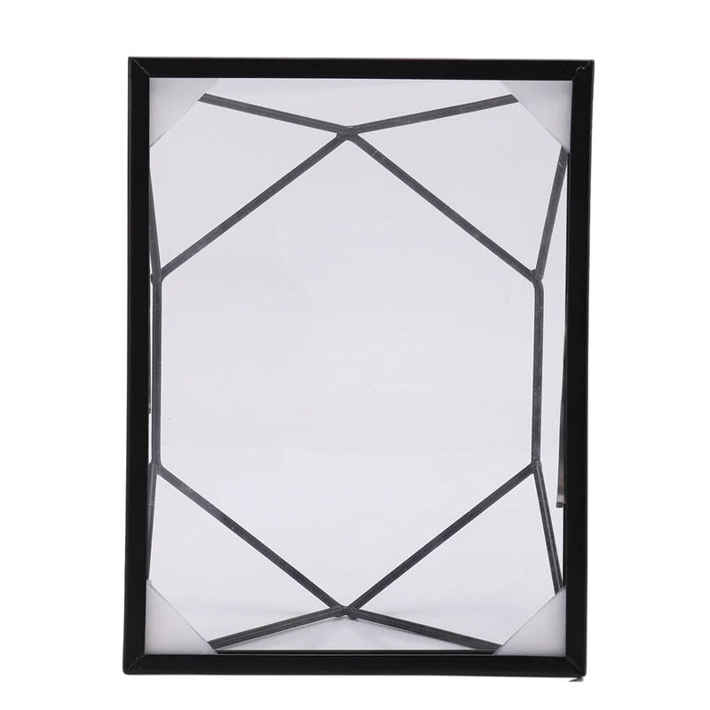 Geometric Metal Glass Photo Frame Creative Plant Specimen Folder Home Stereo Desktop Decoration