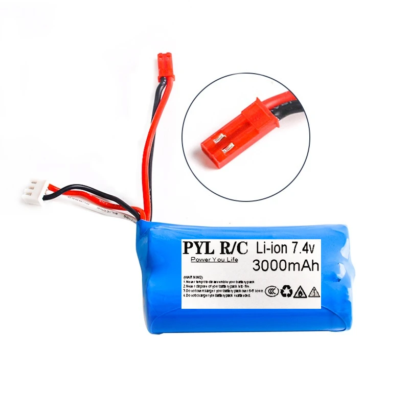 PYL R/C 7 4 V 3000mAh 18650 литий полимерный аккумулятор для Udi U12A Syma S033g Q1 H100 H101 H102 H103 FT009 rc