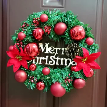

Wall Christmas Garland Hanging Ornament Home Mall 30CM PVC+Plastic Props