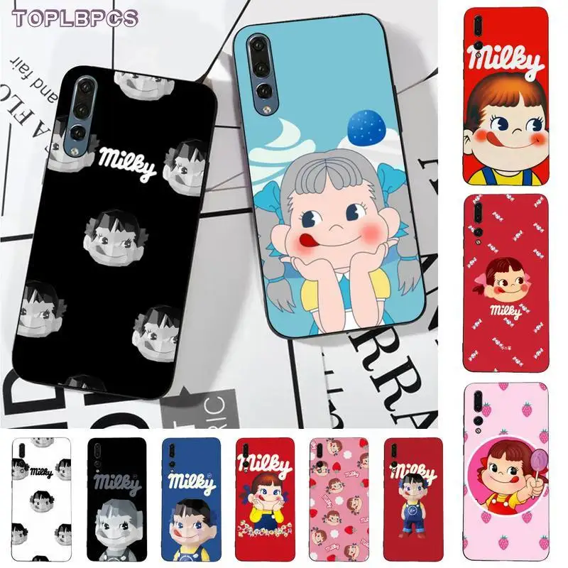 Чехол для телефона из ТПУ Fujiya Milky Peko chan черный мягкий чехол huawei P8 P9 p10 p20 P30 P40 pro lite