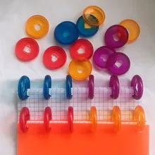 24 шт./лот, 28 мм, офисные кольца для переплета дисков, принадлежности для альбомы сделай сам, пряжка, цветные аксессуары для переплета, Грибное отверстие для офиса