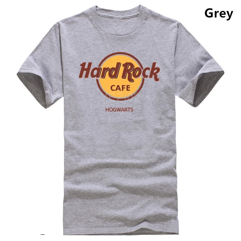 light grey Бренд Хард Рок кафе Мужская футболка - Цвет: light grey