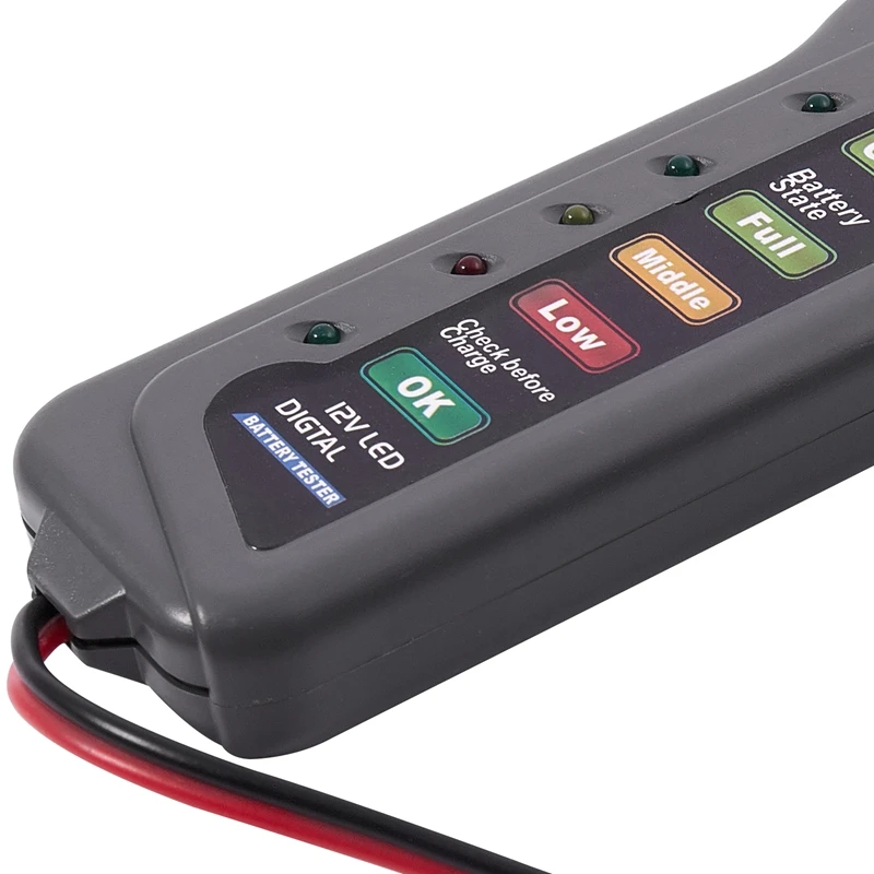 New 12V Car Battery& Alternator Tester- Test Battery Condition& Alternator Charging(LED indication