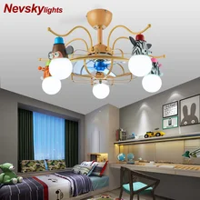 Современный детский веер, потолочный вентилятор для детского сада, светодиодный потолочный вентилятор для детской комнаты, светильник с пультом дистанционного управления