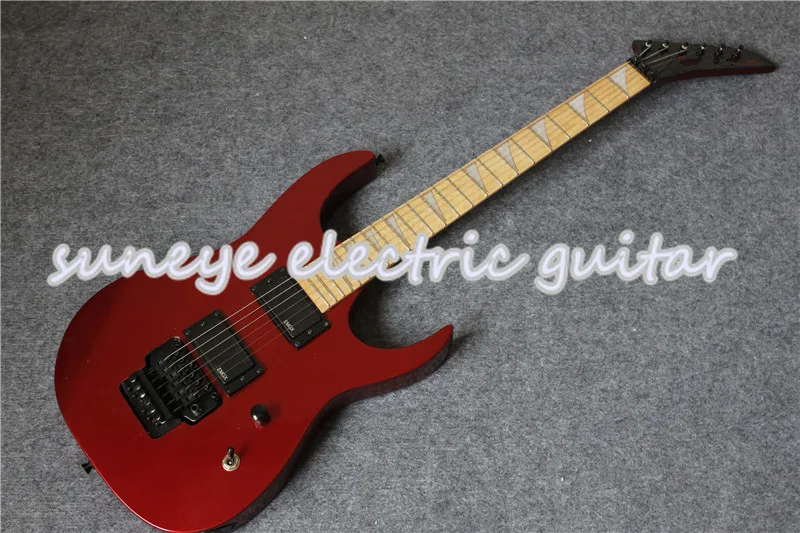 Custom Shop металлическая КРАСНАЯ ОТДЕЛКА домкраты стиль электрогитара твердая гитара из красного дерева тело и комплект на заказ доступны