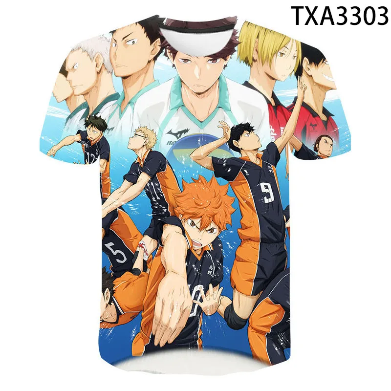 Новинка 2020 футболка с 3D принтом японского Аниме Haikyuu Hinata Shoyo для мужчин и | Футболки -4001006049495