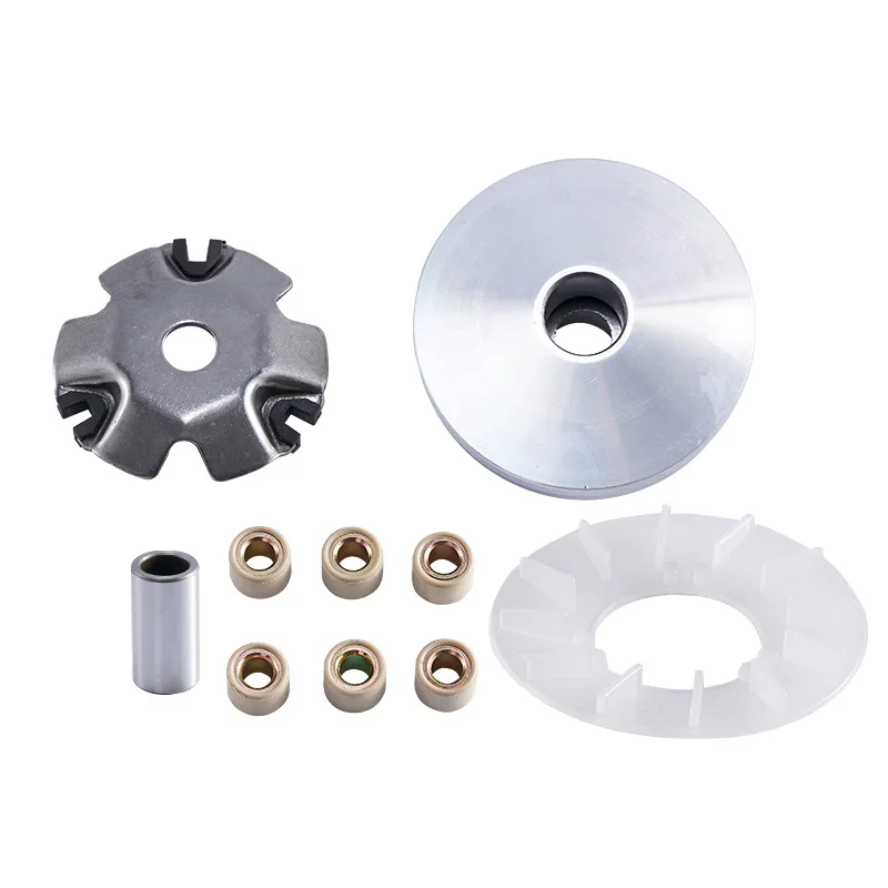 Complete Variator Kit Front Clutch Drive Pulley With Roller Weights For GY6 50cc 60cc 80cc 125cc 150cc Chinese Scooter Moped