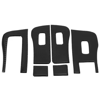 

New Carbon Fiber Door Lift Window Button Panel Set Cover Trim Fit for Tesla Model 3