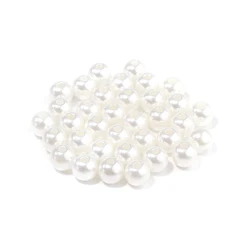 Colorful Acrylic Pearl Beads - 10mm  100Pcs (Beige)