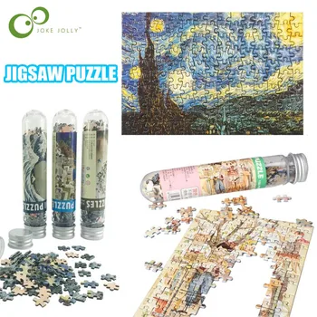 150 Pieces Tube Mini Paper Puzzles Game Toys for Children Adults Learning Education Brain Teaser Assemble Toy Games Jigsaw ZXH 1