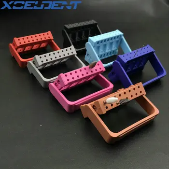 

16 Holes Dental Burs Holder for High Speed Burs and Low Speed Bur 2.35mm and 1.6mm Nail Drill Bit Stand Dentistry Equipment
