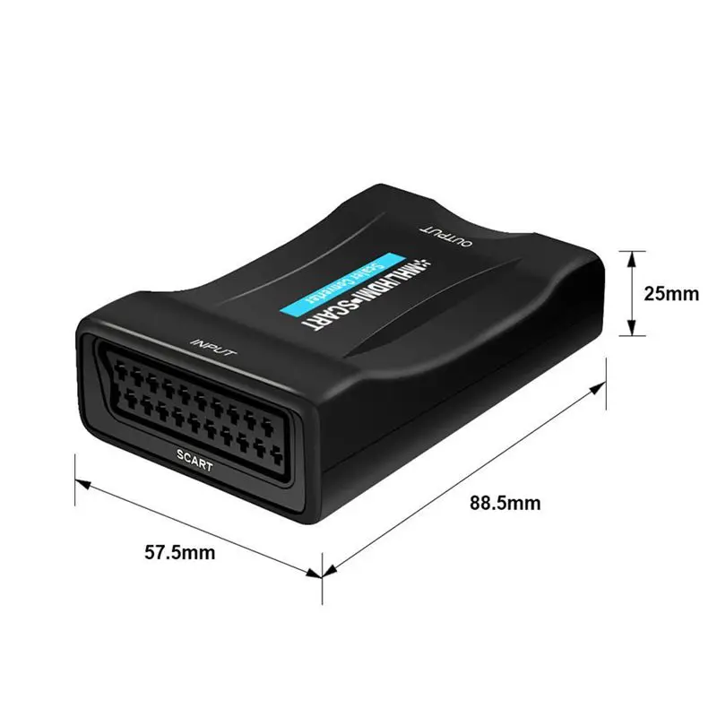 Scart К HDMI 1080p 60 Гц SCART адаптер Plug and Play аналого-цифровой конвертер коробка Видео Аудио HDMI Scart адаптер Поддержка PAL