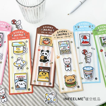 

Colorful Snack Shop Sticky Notes Post Sticker Scrapbook Diary Planner Memo Pads Office Stationery School Supplies 60PCS