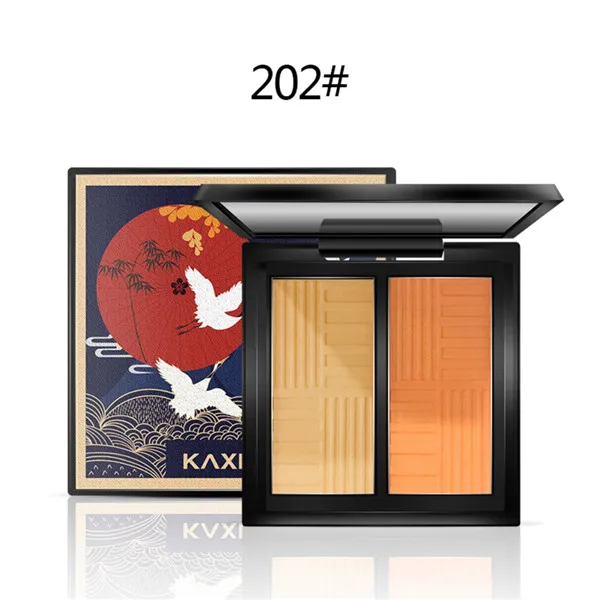 DH1607A2 Forbidden City style двухцветные румяна водонепроницаемые осветляющие цвет кожи стойкие Румяна прессованная пудра - Цвет: DH1607A2