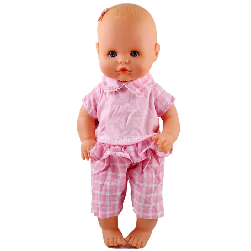 Одежда для кукол, размер 35 см, кукла Nenuco y su Herman, 13 дюймов, аксессуары для кукол, фиолетовые полосы, повседневная одежда с шапочкой для куклы Nenuco - Цвет: outfits 5