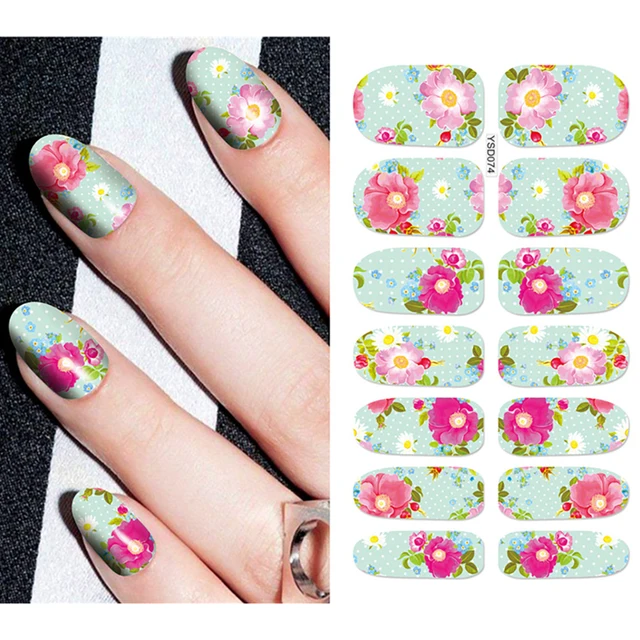 Nail Stickers For Nails Sliders 3D Color Water Transfer Nail Sticker Creativity Decoration Art Necklace Pattern Dreamcatcher YSD074