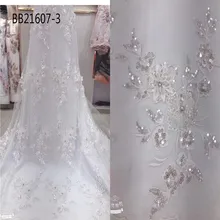 Специальное высококачественное белое 3D вышитое цветами, бисером, блестками, роскошное, красивое кружевное свадебное платье, Женская свадьба