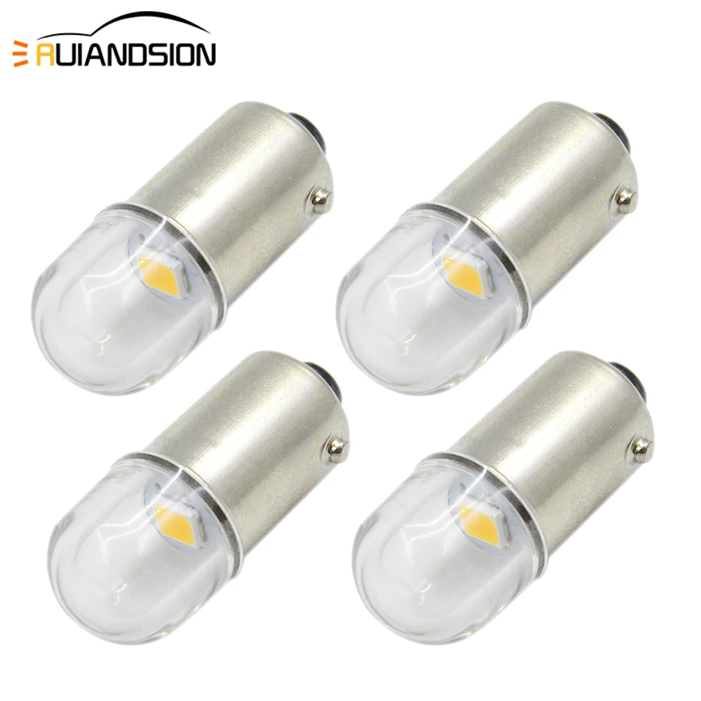 4x T11 ba9s T4W bax9s H6W bay9s H21W 1 SMD 2835 Светодиодный 6В постоянный ток Клин пинбол игровой автомат Clearance боковой автомобильный светильник лампа теплого белого света