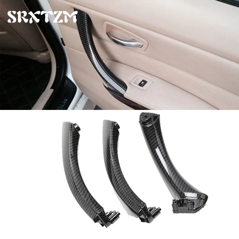 

LHD Автомобильная интерьерная пассажирская дверь из углеродного волокна стиль Тяговая ручка комплект для BMW 3 серии E90 E91 316 318 320 325 328i