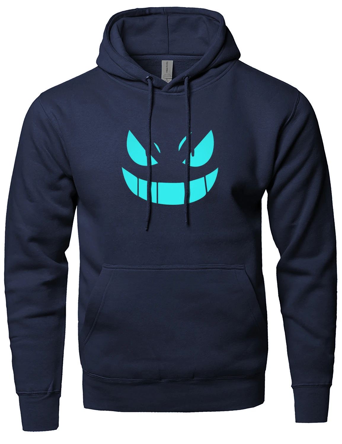 Новое поступление, мужские брендовые толстовки, светящиеся Pokemon Go Pocket Monster Gengar, пуловер, худи, толстовки, Повседневная Толстовка для фитнеса - Цвет: dark blue