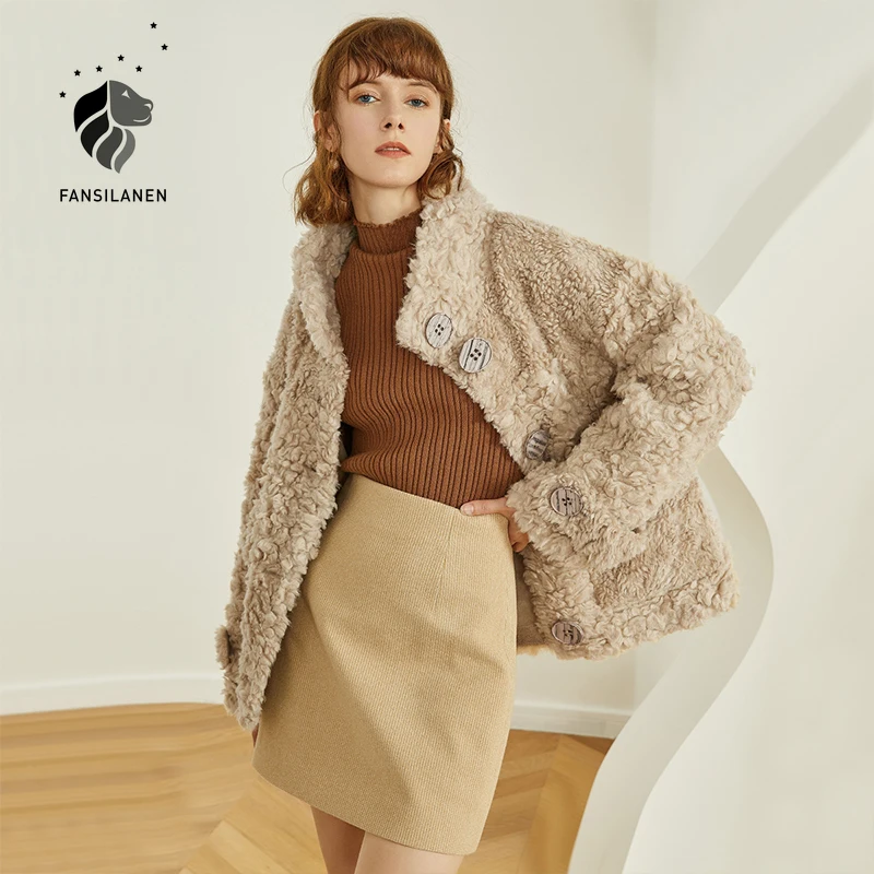FANSILANEN Lamb Fur double-faced fur coat Women
