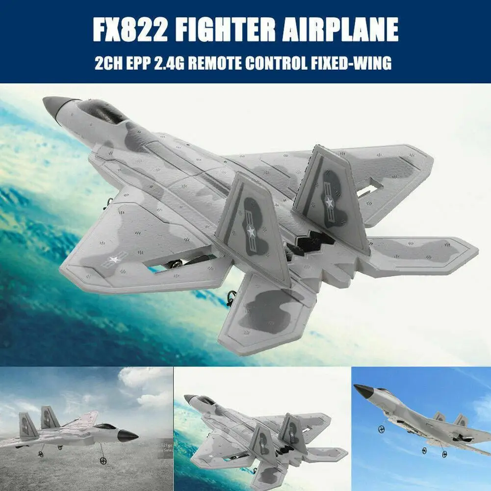 FX-822 2,4 ГГц EPP RC Самолет RTF с устройство дистанционного управления на батарейках RC Квадрокоптер модель самолета F22 камуфляж Airplan