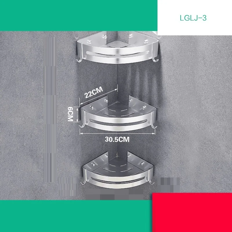 Corner Storage Porta Shampoo Hairdryer Holder Etagere Hoekplank Wall Shower Shelf Salle De Bain Shelves Bathroom Organizer