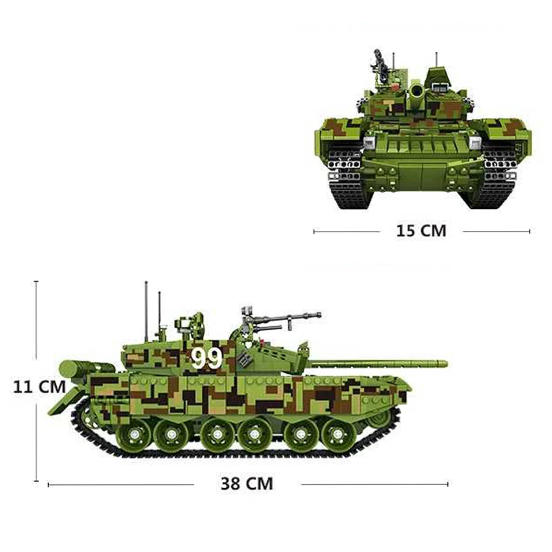 1339 шт. WW2 Swat китайская основная боевая модель танкового оружия, маленькие строительные блоки, развивающий набор игрушек