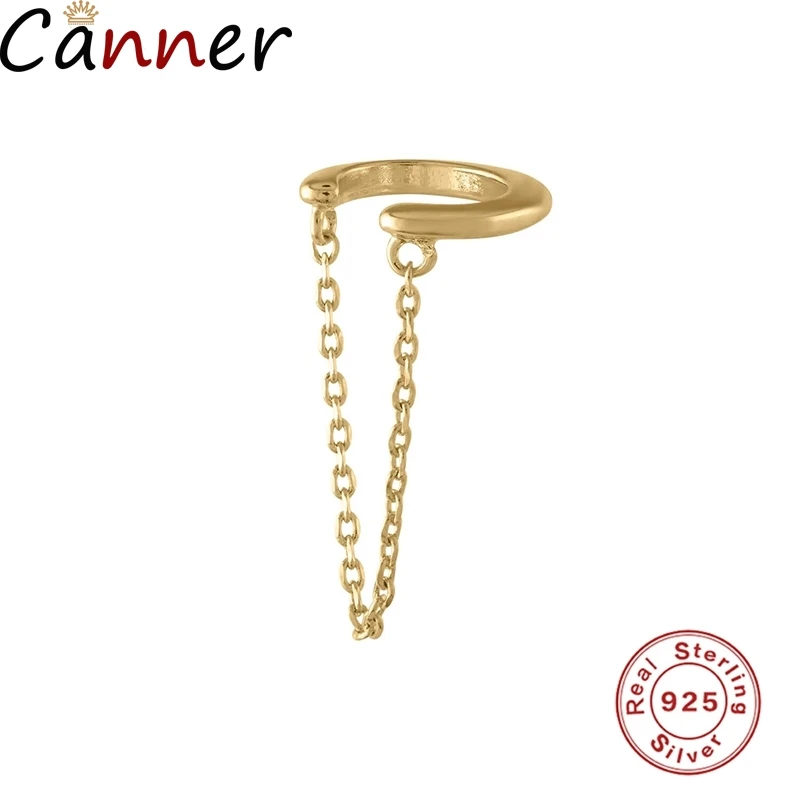Canner, женские серебряные серьги S925, минималистичные, Ретро стиль, цепочка, женские серьги, круг для женщин, ювелирные изделия, серьги, подарки
