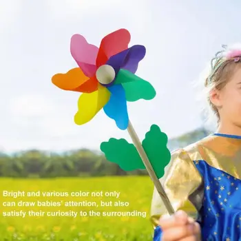

Plastic Rainbow Pinwheel, Party Pinwheels DIY Lawn Lawn Toy Decor Windmill Party For Kids Garden G2D6