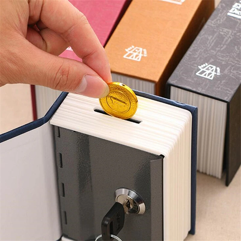 Creative Dictionary Book Money Boxes Piggy Bank With Lock Hidden Secret Security Safe Cash Coin Storage Box Deposit | Дом и сад