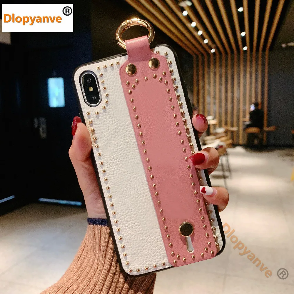 Модный портативный кожаный чехол для телефона для IPhone 11, 11Pro, X, XR, Max, 6, 6 S, 7, 8 Plus, чехол на запястье, защитный чехол для девочек, подарок