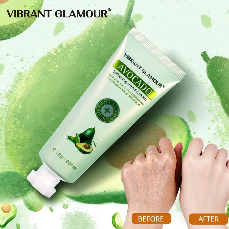 VIBRANT GLAMOUR AVOCADO Moisturizing Hand Cream Nourishing Anti-cracking Oil Control Remove wrinkles 100% Plants Essence care |