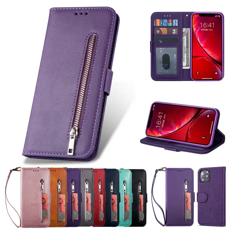 Кожаный чехол-кошелек на молнии для нового Apple iPhone 11 Pro Max Роскошный чехол iPhone11 Pro Funda для iPhone 11Pro