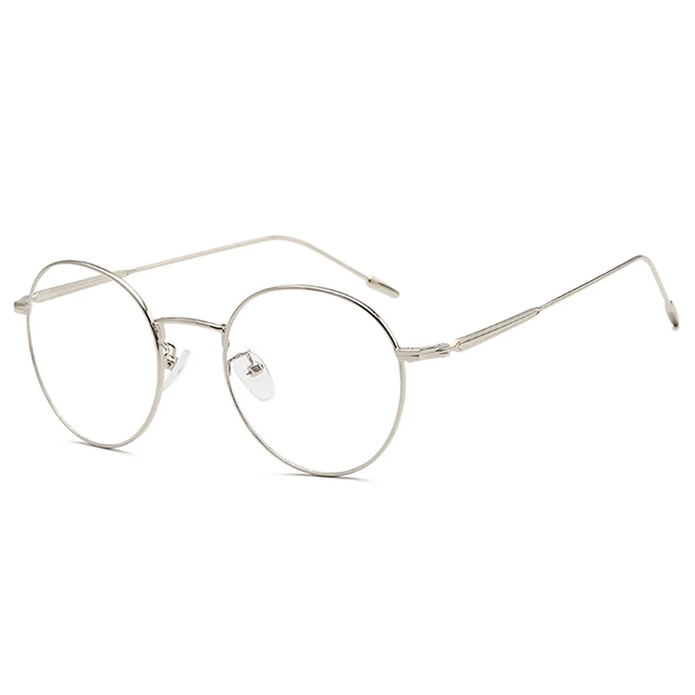 

Vintage Round Myopia Eyeglasses Frames Women Metal Men Plain Glasses Unisex optical Frames
