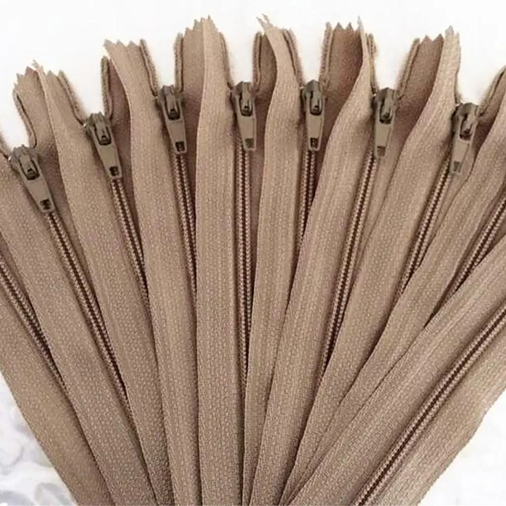 10pcs(6/7/8/10/12/14/16/20/22/24 inch) Mix nylon zipper tailor sewer craftsman and FGDQRS - Цвет: Хаки