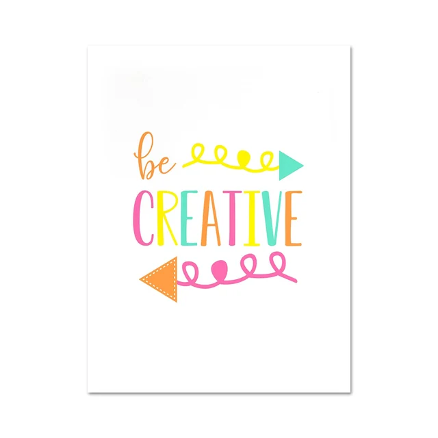 Create Dream Inspire Canvas Poster Nursery Quote Wall Art Print Painting Nordic Picture Kids Bedroom Decor You Art My Sunshine L1213-5