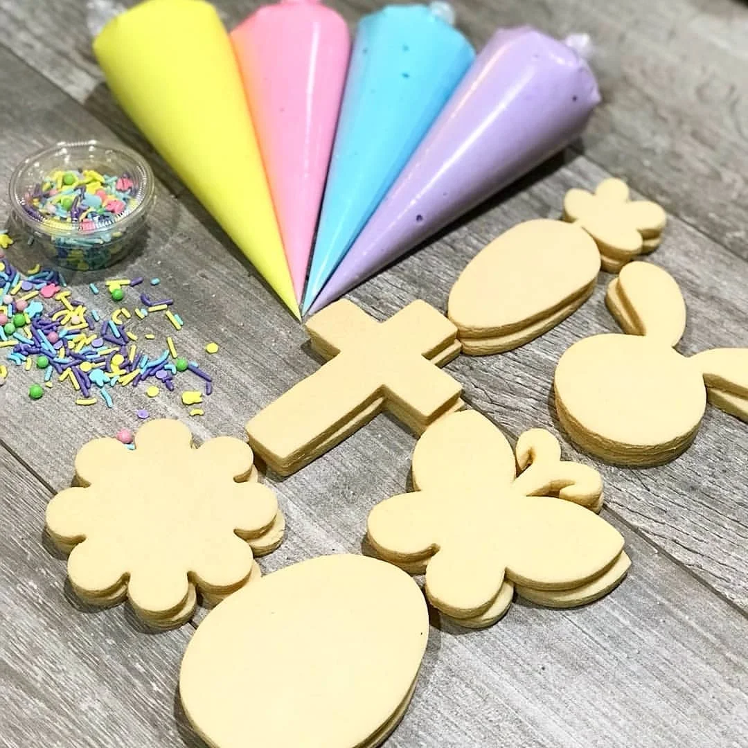 Cookie Cutter Baking Mold Cookie Mould Pastry Cutter 1pc Stainless Steel Easter Cookies Mold Rabbit Carrot Flower Egg Biscuit Cutter Mold for Kids Easter Party Decoration DIY Craft