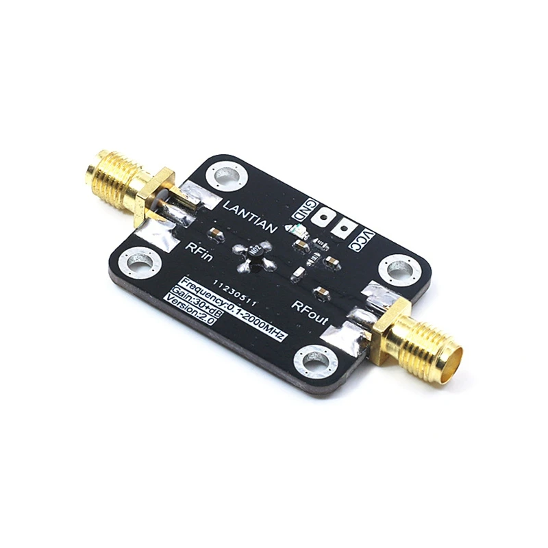 

High Frequency RF Amplifier 0.1-2000MHz 30DB High Gain Module V2.0 System Impedance 50 Ohms