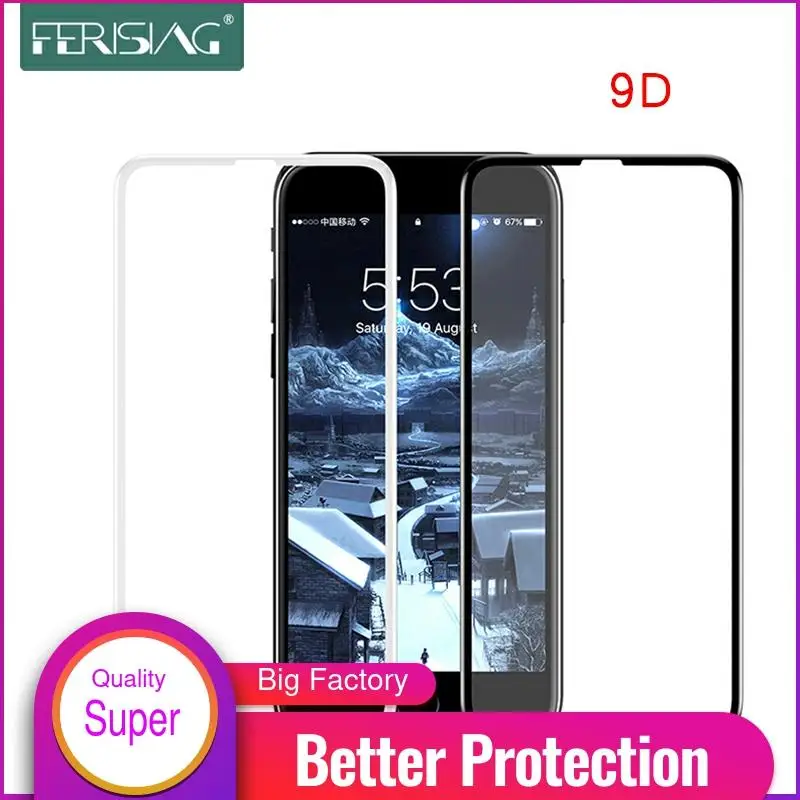 Зарядное устройство FERISING 9D с округленными изогнутыми краями для iphone 6 6S 7 8 SE2 2020