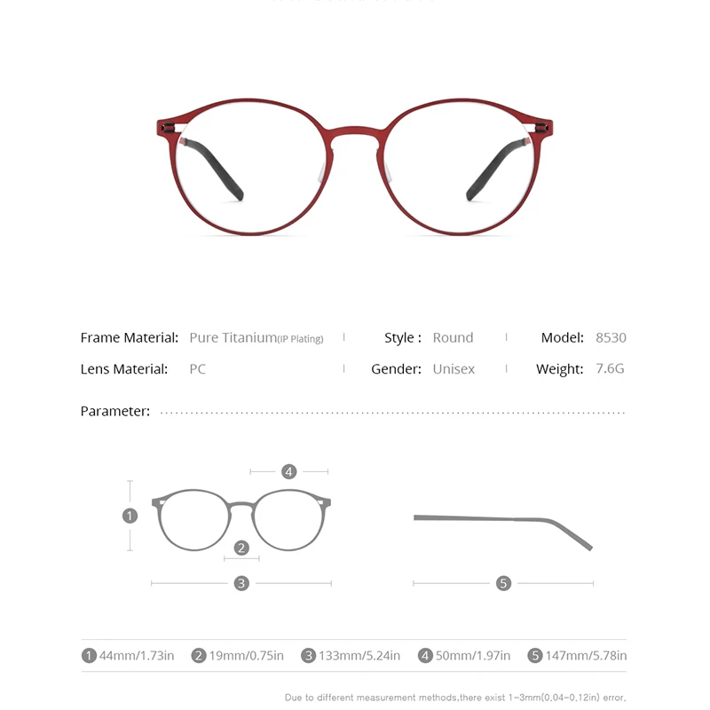 FONEX Pure Titanium Glasses Frame Women Retro Round Eyeglasses 2020 New Men Antiskid Screwless Eyewear 8530
