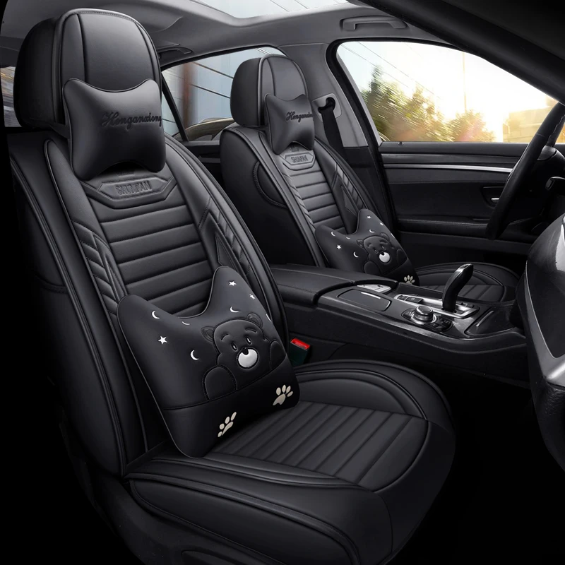 Full Coverage Eco-leather auto seats covers PU Leather Car Seat Covers for land rover discovery 2 3 4 5 sport | Автомобили и