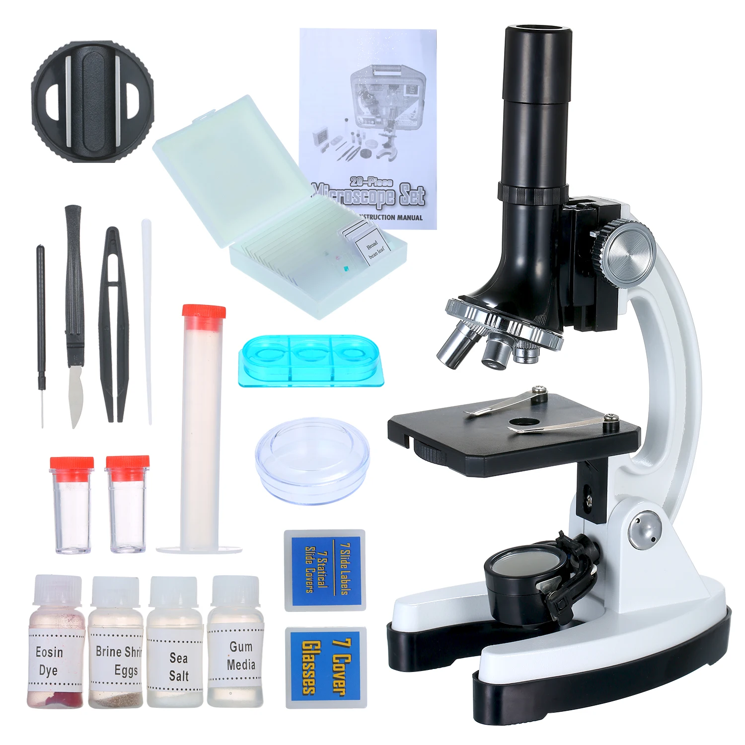 HM1200 High Definition Professional Metal Trinocular Microscope Magnifier 100X-1200X Large Eyepiece with Light Source | Инструменты