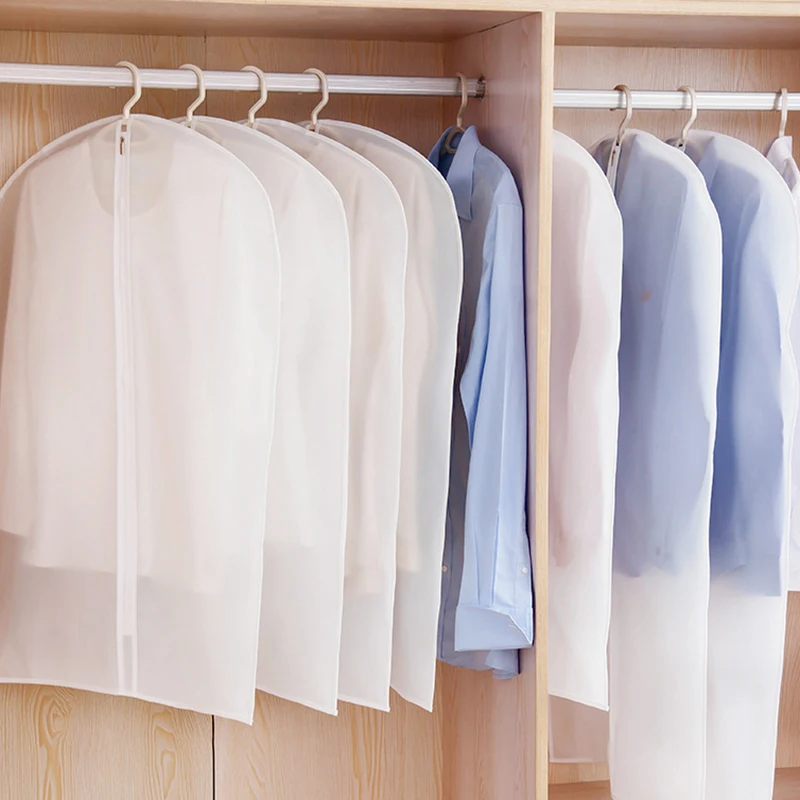 1pc Hanging Storage Bag Dustproof Suit Jacket In Wardrobe Dust Cover for Large Clothes High Quality and Durable Transparent | Дом и сад